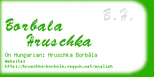 borbala hruschka business card
